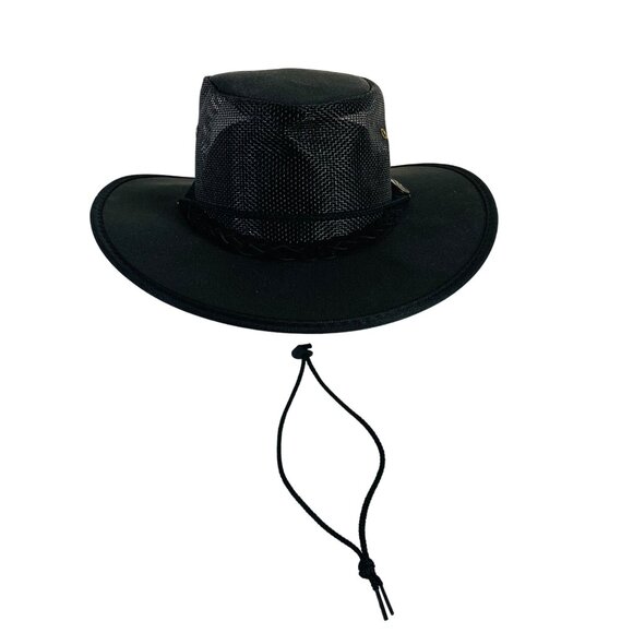 Barmah Hats Canvas Drover Size M Black Australian Cowboy Fish Hike Unisex Gift - Picture 10 of 13